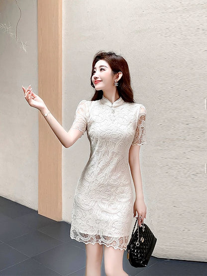 Summer women's clothing 2024 new slimming skirt new Chinese style national style niche design improved cheongsam dress