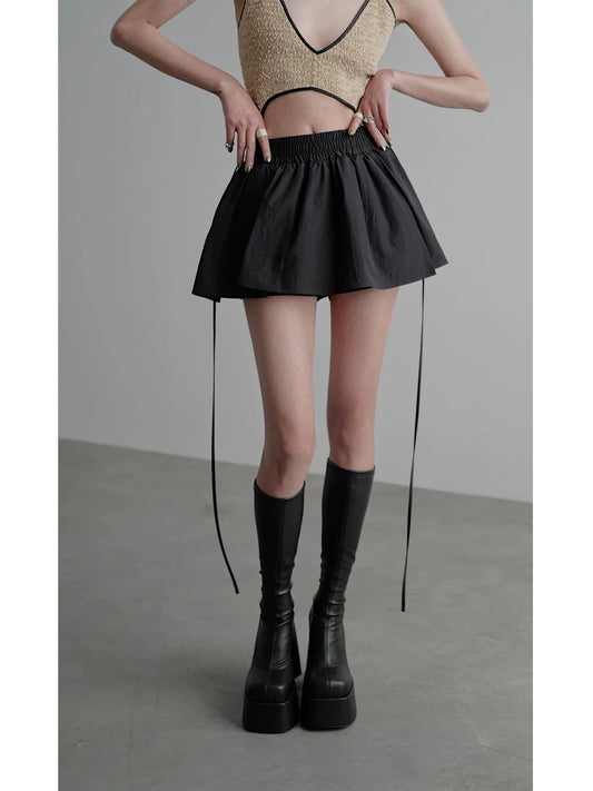 Mrs. Chen CHENTAITAI x No Illusion Puff Skirt Fake Two-Piece Culottes
