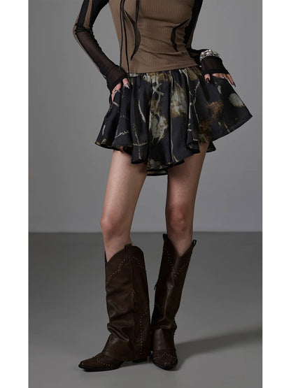 Mrs. Chen CHENTAITAI x No Illusion Printed Skirts