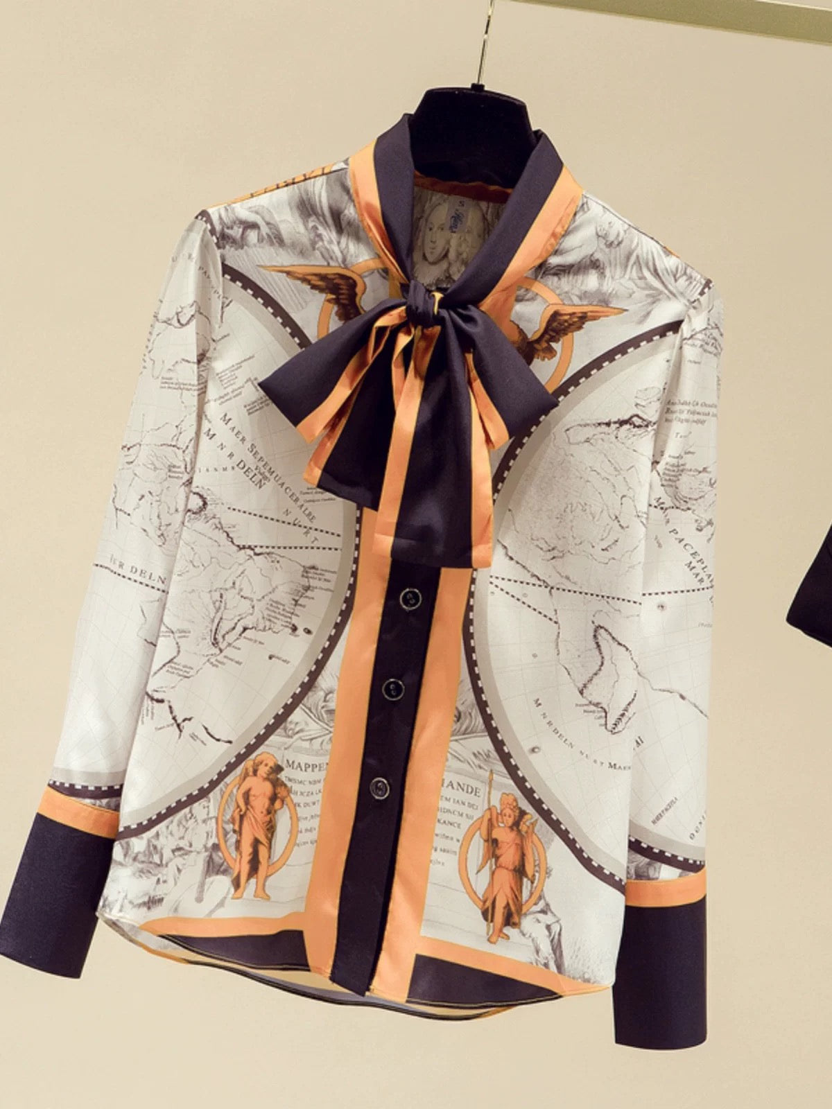 Foreign trade brand label-cut shopping mall counters withdraw big-name women's clothing genuine off-stock clearance temperament chiffon shirt tops