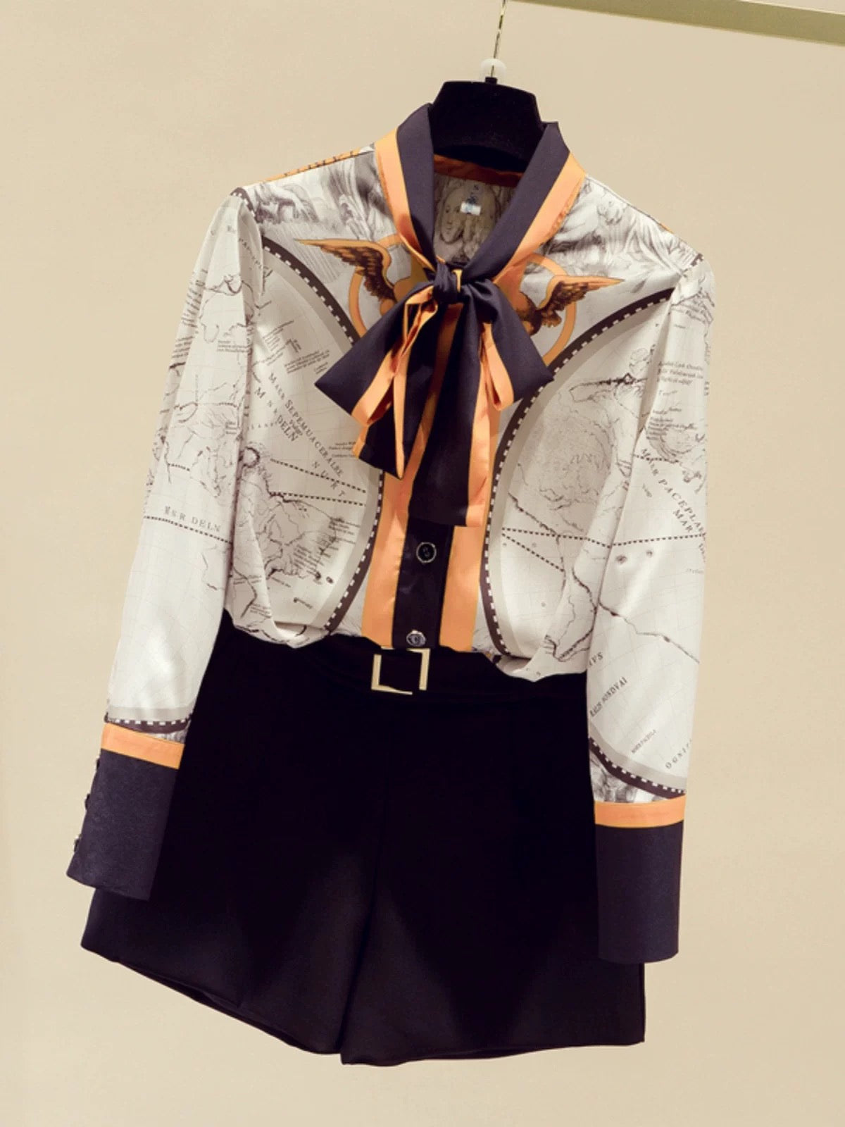 Foreign trade brand label-cut shopping mall counters withdraw big-name women's clothing genuine off-stock clearance temperament chiffon shirt tops