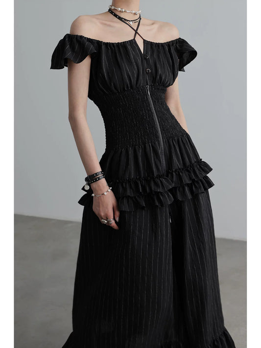 Mrs. Chen CHENTAITAI x No Illusion Two-Wear Long Tail Dress