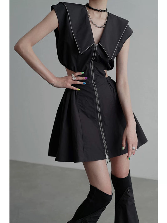Mrs. Chen CHENTAITAI x No Vision Luminous Striped Waist Dress Puff Skirt