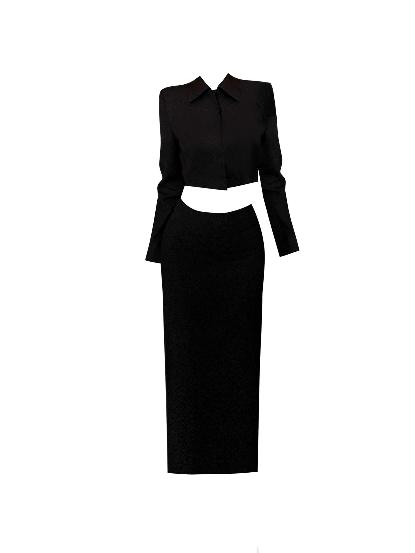 GAOSITONG Gangster Heiress Chic Suit Jacket Women's Autumn/Winter 2025 Plug-in Long Skirt Set