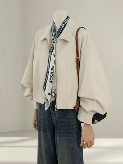 High-end temperament jacket coat for petite women 2025 spring and autumn new style popular loose versatile short top