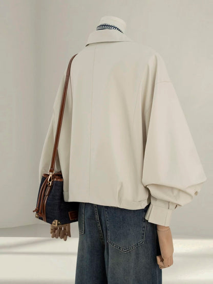 High-end temperament jacket coat for petite women 2025 spring and autumn new style popular loose versatile short top