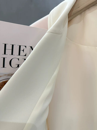 White and pink contrasting color stitching, super good-looking suit jacket for women 2024 new spring and autumn design suit for small people