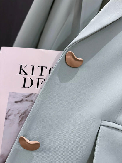 Sky blue super good-looking suit jacket women 2025 new style spring and autumn fashionable cool series age-reducing trendy small suit