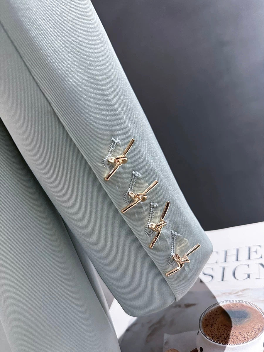 Sky blue super good-looking suit jacket women 2025 new style spring and autumn fashionable cool series age-reducing trendy small suit