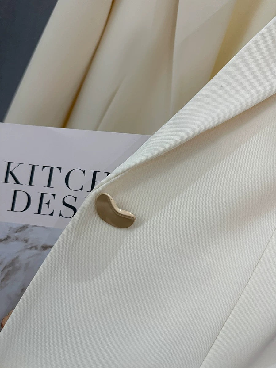 Beige all-match lady's small suit jacket for women 2025 new style spring and autumn this year popular commuting work suit