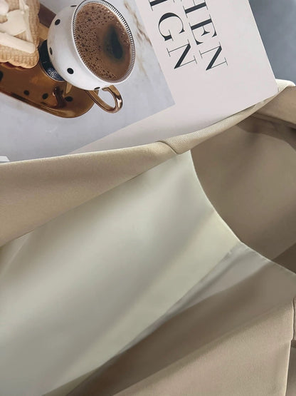 Khaki British college style suit jacket for women 2025 new spring and autumn chic slim commuter professional suit