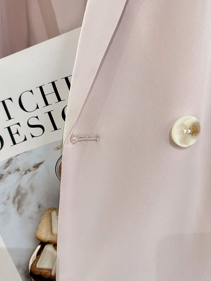 Pink loose lazy style thin suit jacket women 2025 new summer sweet age-reducing super good-looking small suit