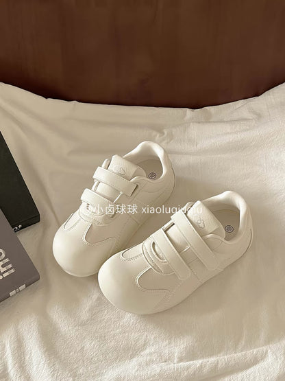 Xiao Lu Qiuqiu – Trendy "German Army Trainer" style sneakers for women; versatile white sneakers; 2026 new Spring/Summer collection; skate-style chunky "bread shoes."