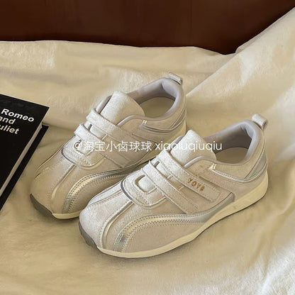 Xiao Lu Qiuqiu Women's Platform White Sneakers – 2026 New Style Skate-Style Casual Shoes, Perfect for Pairing with Wide-Leg Pants