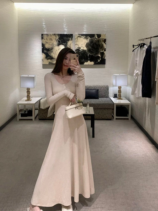 Tongse | God of Love Skirt Practical Wearable Bottoming Skirt German Velvet Warm Drape Dress Autumn and Winter Long Skirt for Women
