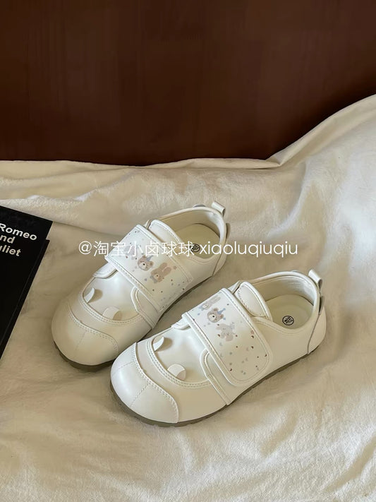 "Little Braised Ball" Velcro Sneakers (2026 New Model): Platform white sneakers designed to add height—ideal for petite women.