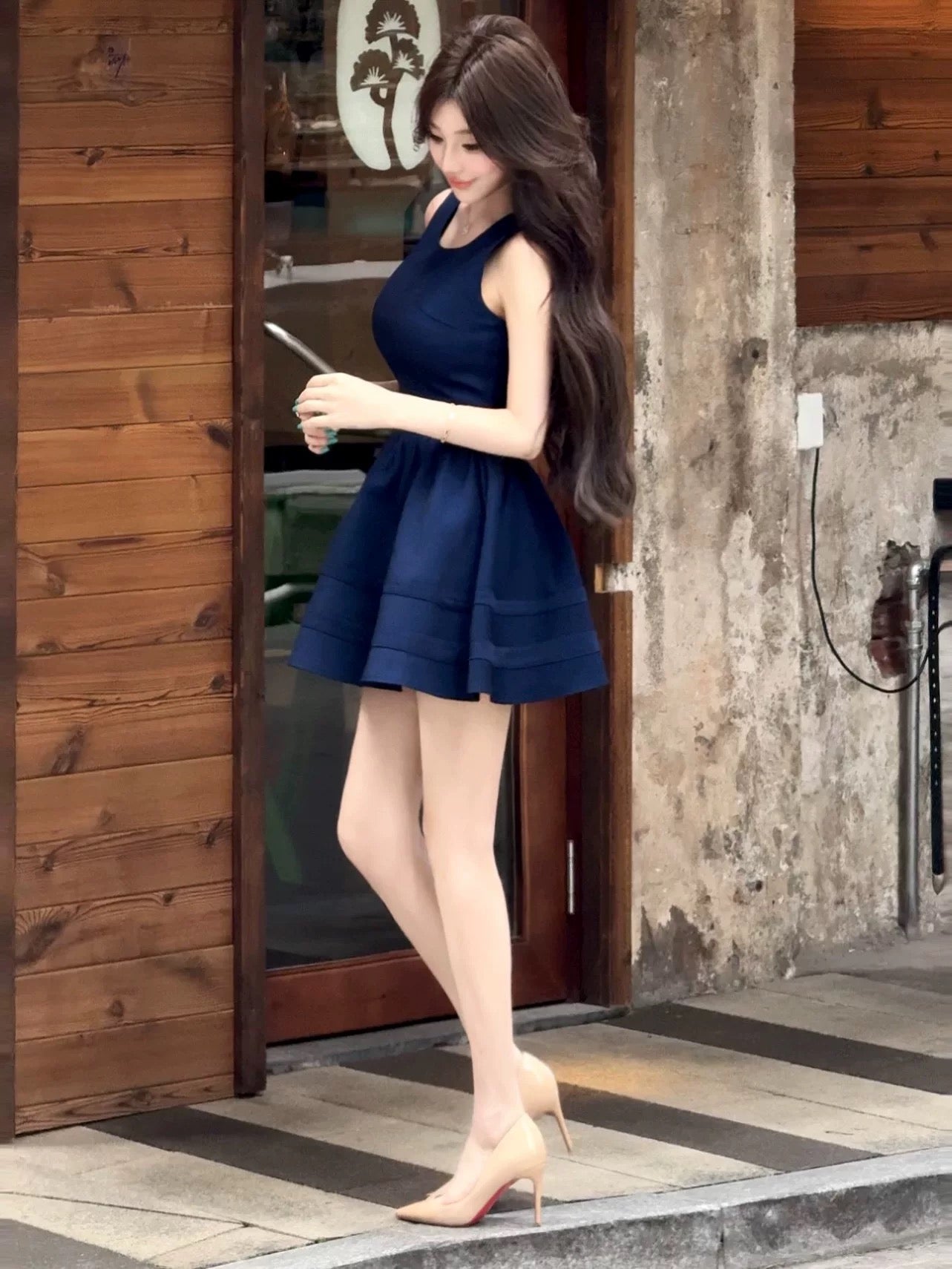 WW custom French Hepburn style dress female temperament waist daughter –  Lee Nhi Boutique