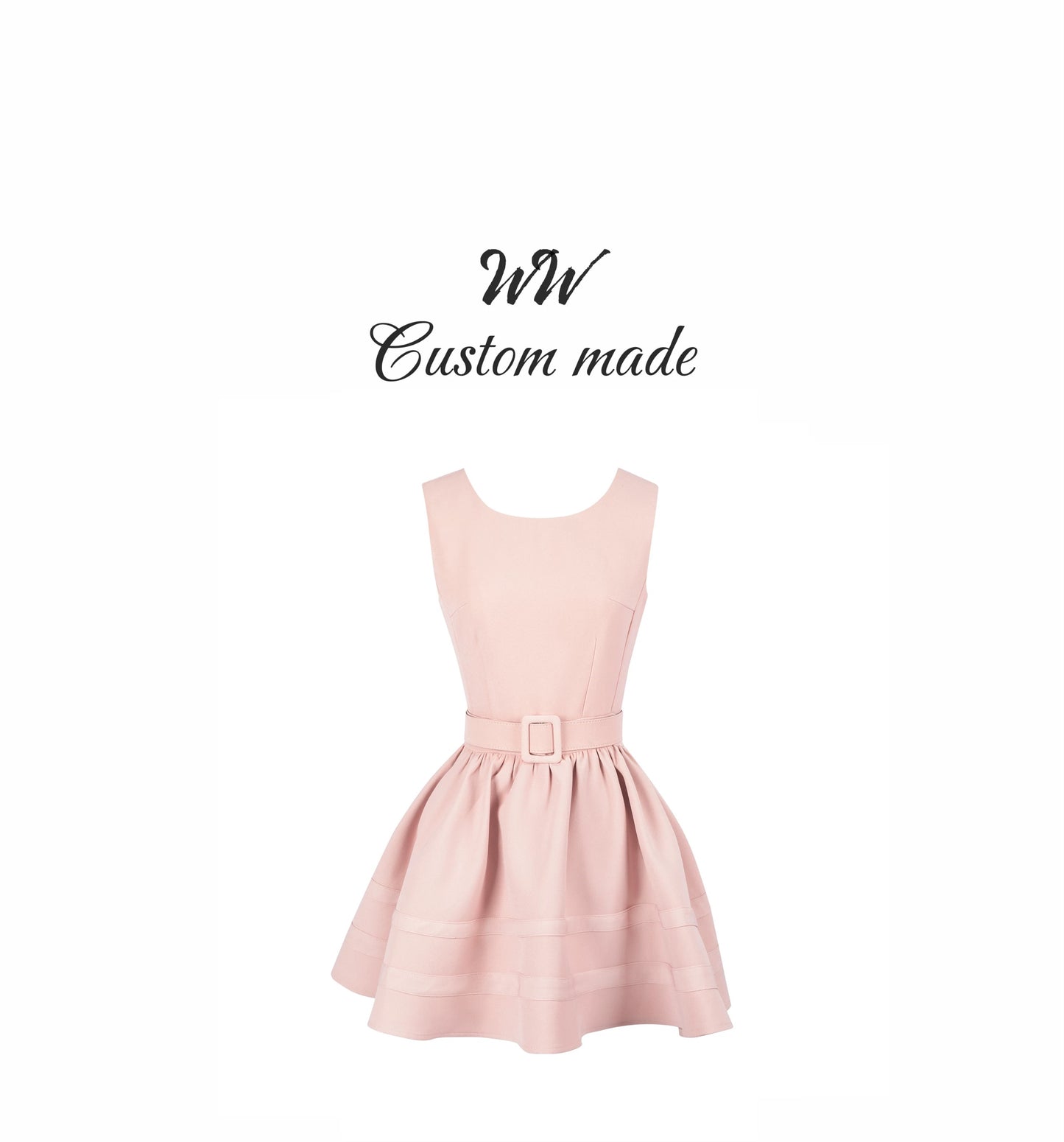 WW custom French Hepburn style dress female temperament waist daughter birthday dress skirt little red skirt Bei Weiwei