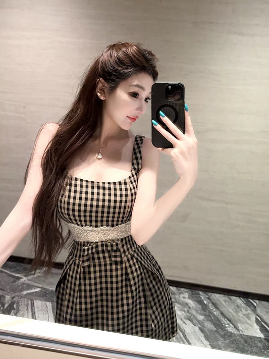 WW Customized "Wu Wu Chi Ye" French slim temperament fashionable sexy summer slim design dress