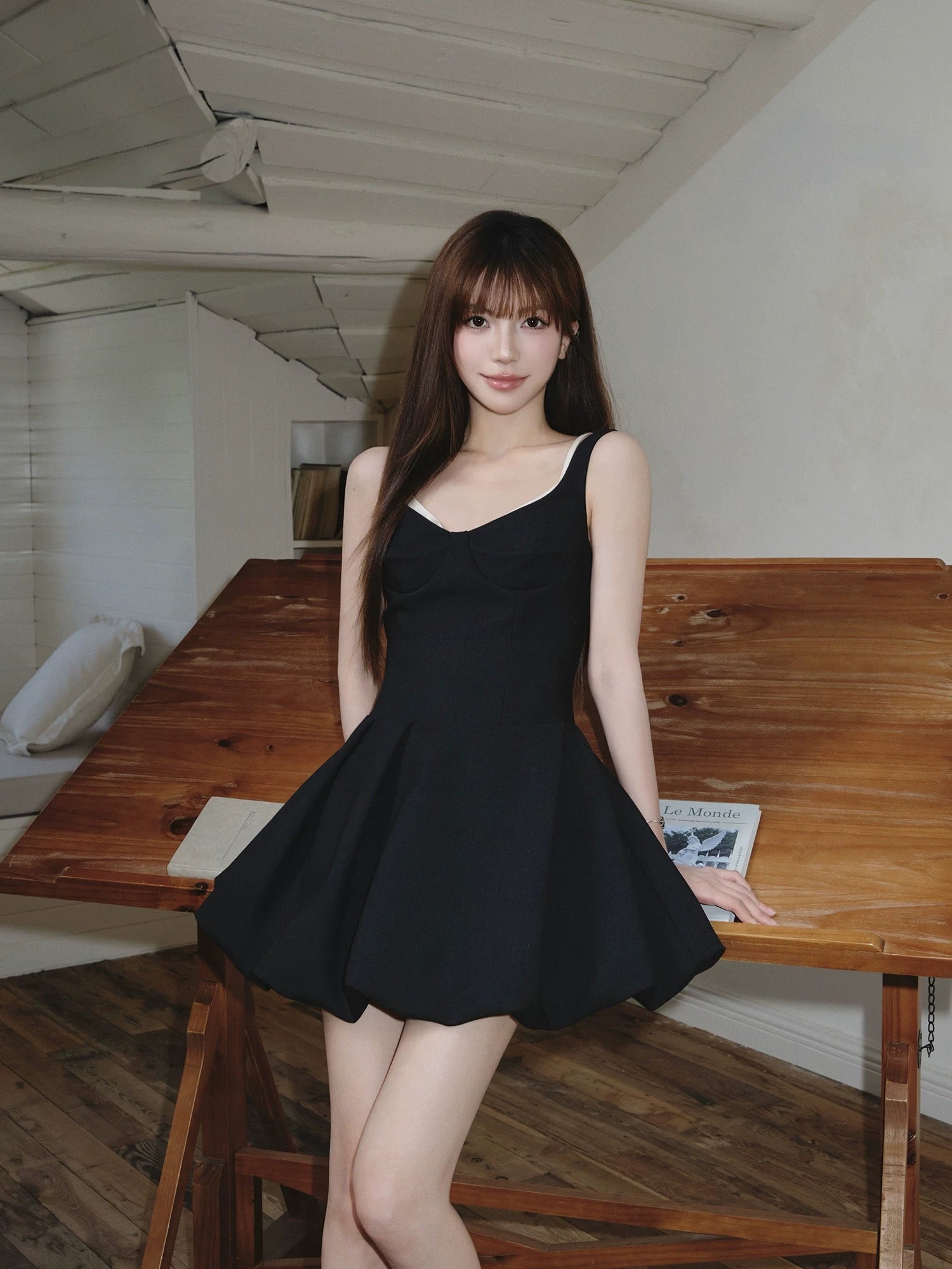 【難あり美品】Ameri TAILOR SUSPENDER DRESS 美品】AMERI TAILOR SUSPENDER DRESS IDG M - メルカリ