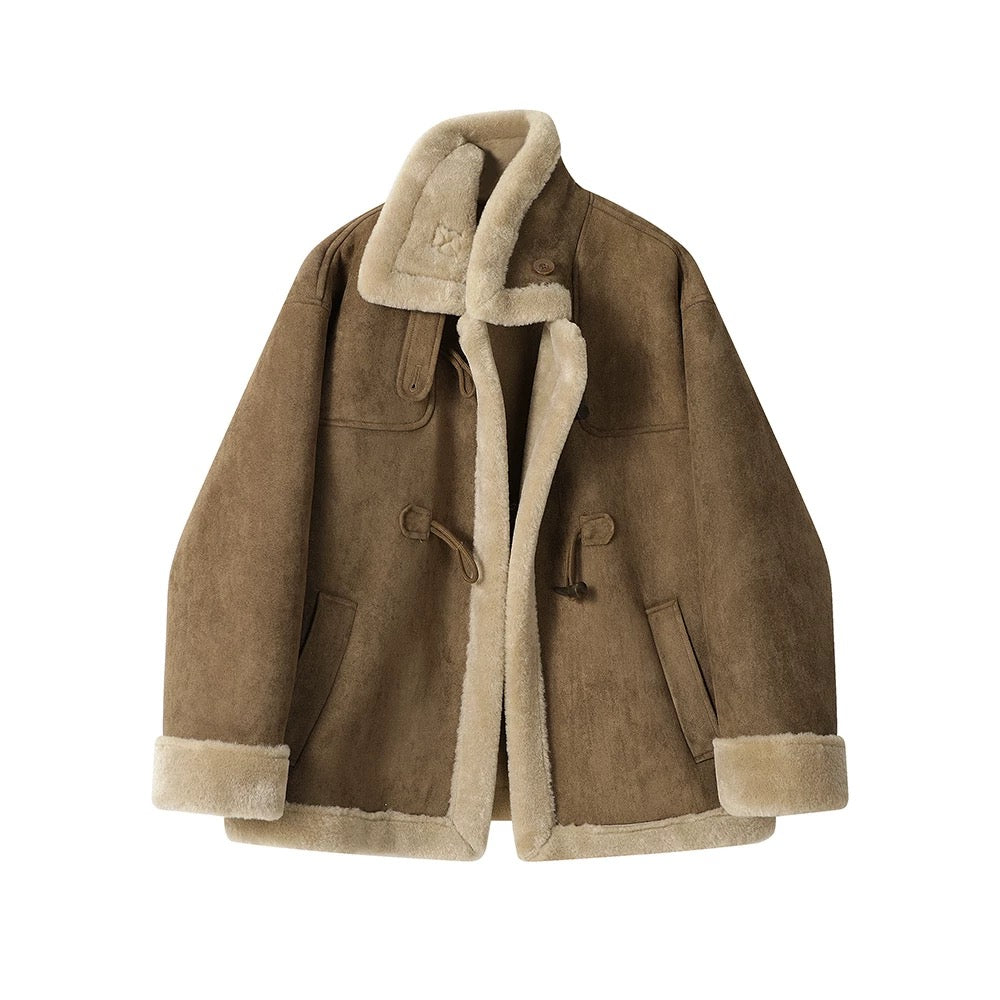 XinmonLee temperament loose Korean version of fur coat winter thickened ladies retro super beautiful tops