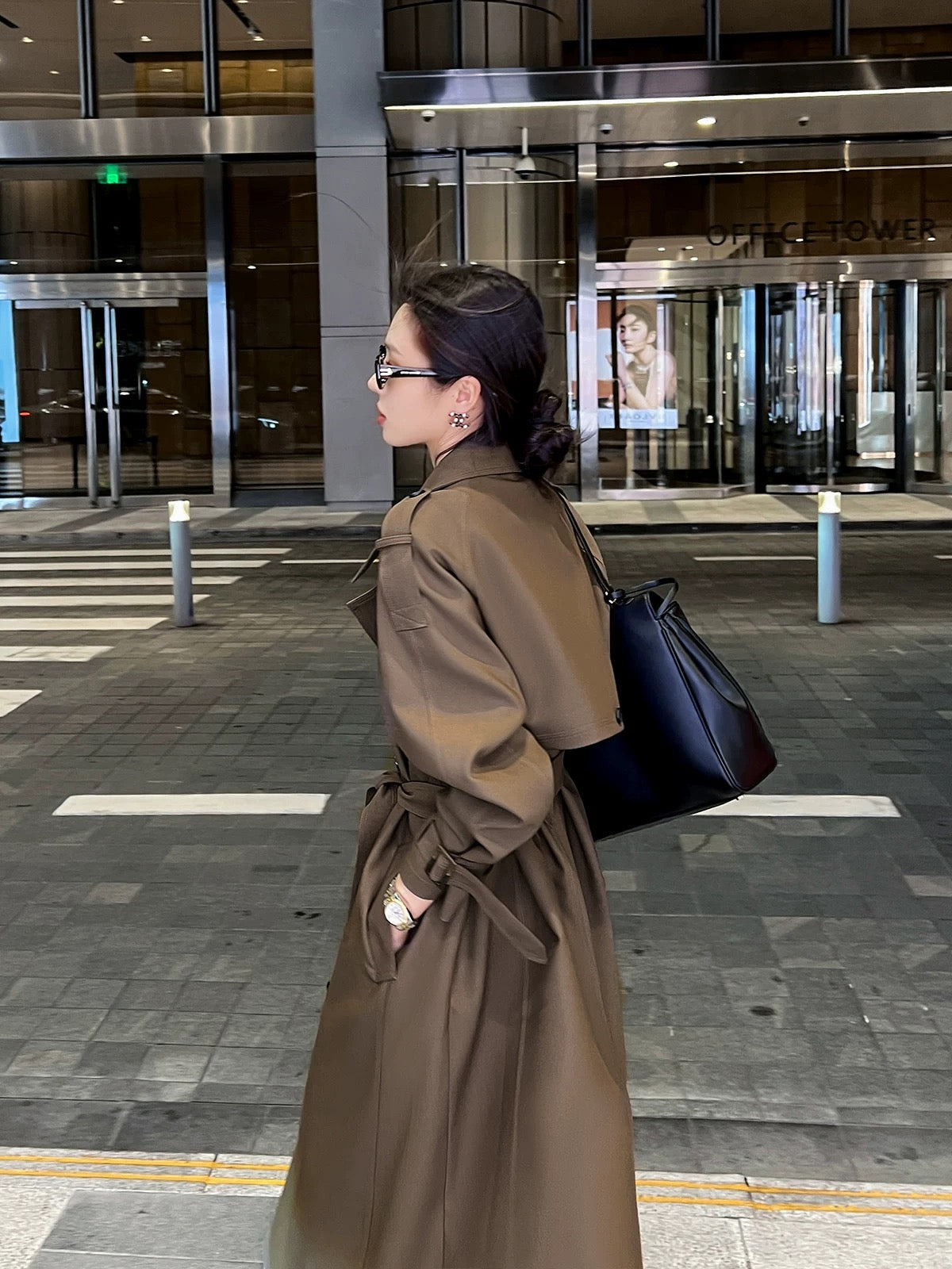 Windbreaker coat women's mid-length 2024 spring and autumn new style this year's popular Korean style loose casual coat