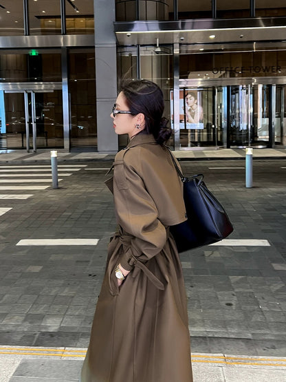 Windbreaker coat women's mid-length 2024 spring and autumn new style this year's popular Korean style loose casual coat