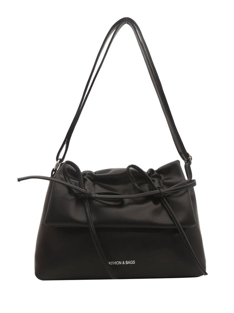 Sweet bow pink bag for women 2024 new trendy shoulder crossbody bag large capacity commuter student tote bag