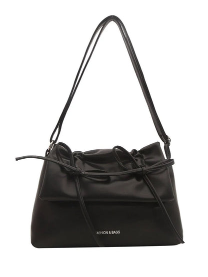 Sweet bow pink bag for women 2024 new trendy shoulder crossbody bag large capacity commuter student tote bag