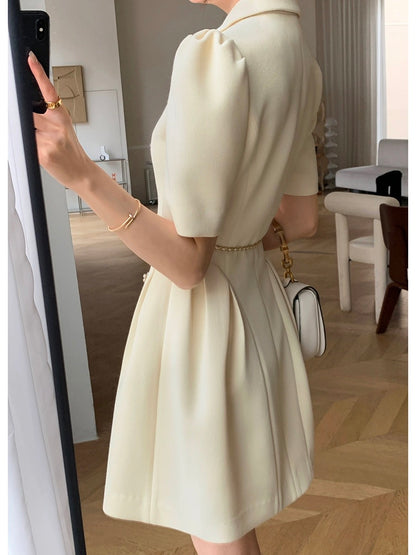 FT GUOGE suit dress 2024 summer new high-end temperament goddess style commuting slim short skirt