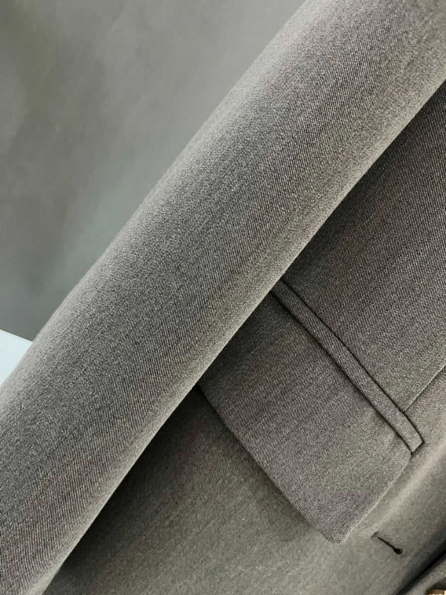 Gray high-quality small suit jacket for women 2024 spring and autumn new Korean style casual street suit top