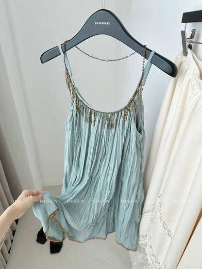 BANGON INS holiday style camisole, gentle and versatile, casual, new tops for summer 2025