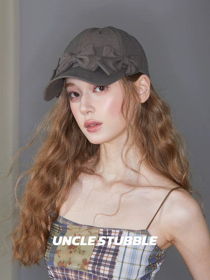 Korean designer bow baseball cap, 2026, unique and super cute, sweet women's baseball cap.