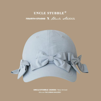 Korean designer bow baseball cap, 2026, unique and super cute, sweet women's baseball cap.