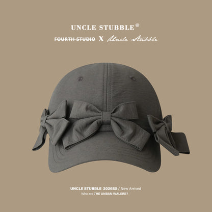 Korean designer bow baseball cap, 2026, unique and super cute, sweet women's baseball cap.