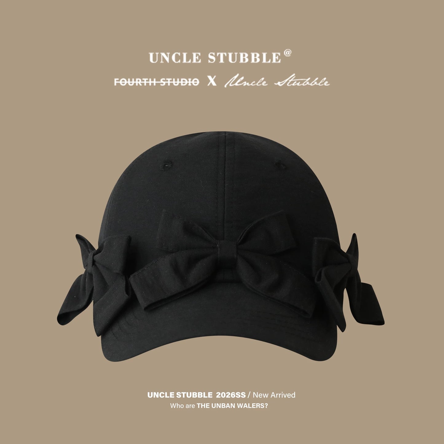 Korean designer bow baseball cap, 2026, unique and super cute, sweet women's baseball cap.
