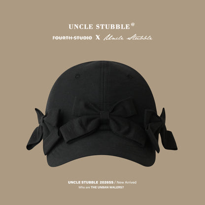 Korean designer bow baseball cap, 2026, unique and super cute, sweet women's baseball cap.