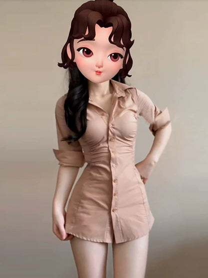 French high-end temperament and unique style shirt 2025 new summer women's waist shirt top