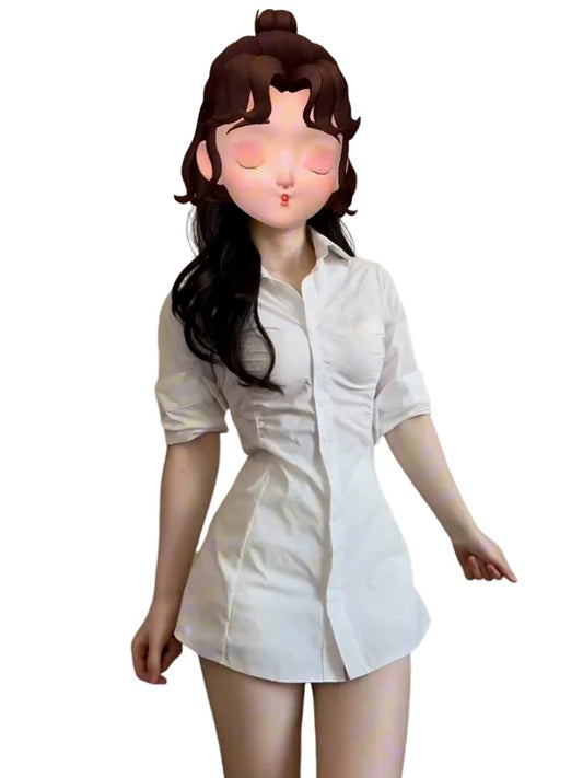 French high-end temperament and unique style shirt 2025 new summer women's waist shirt top