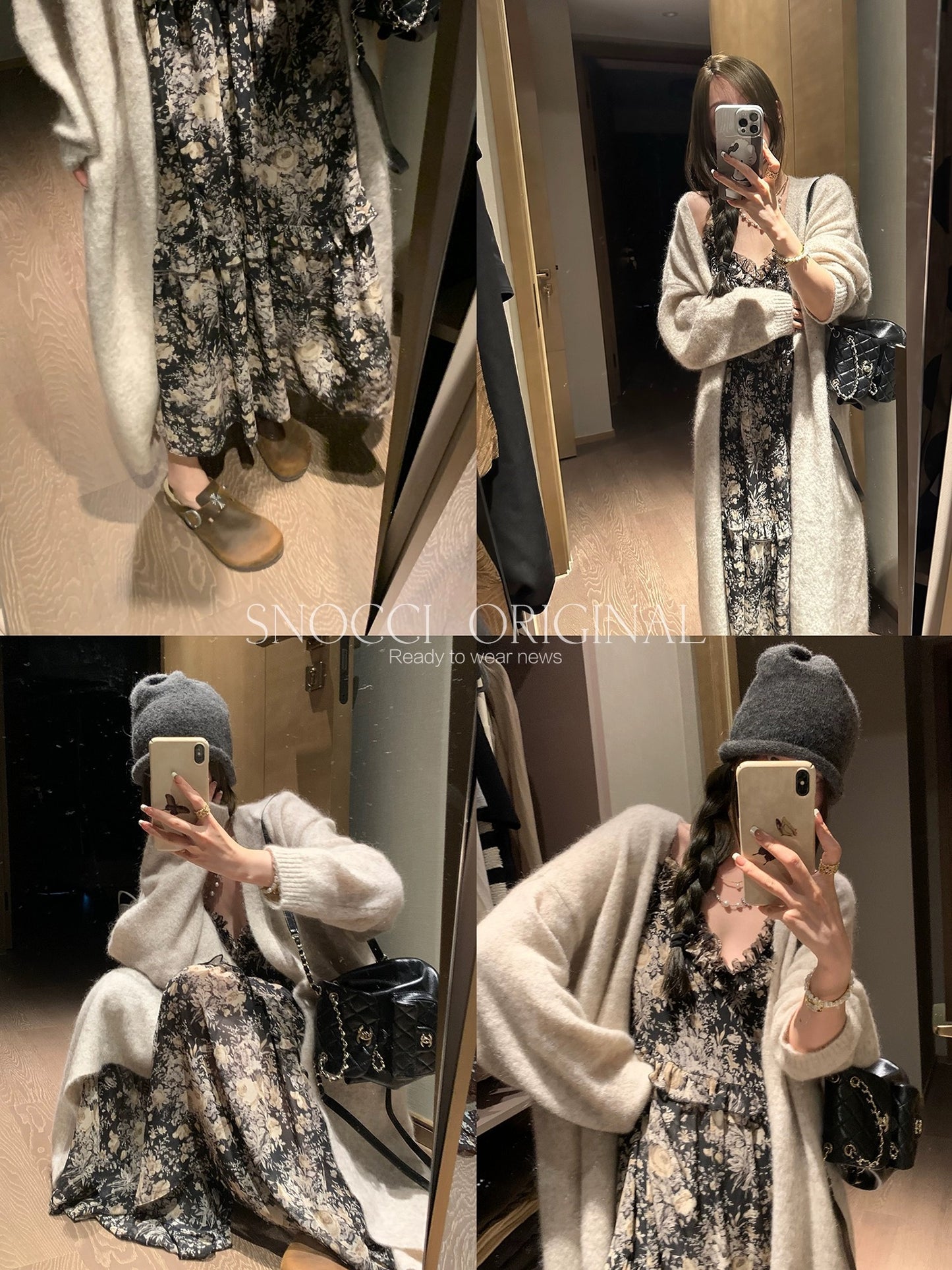 Qian Meixi gilt black floral suspender dress women's summer loose multi-layered ruffled sleeveless long skirt