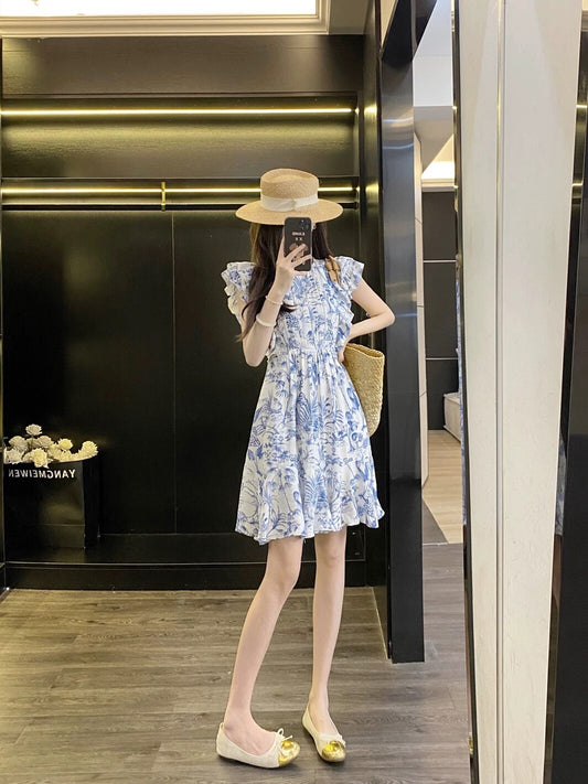 Leathercat super beautiful dress women 2025 new summer dress small this year popular hot style floral dress