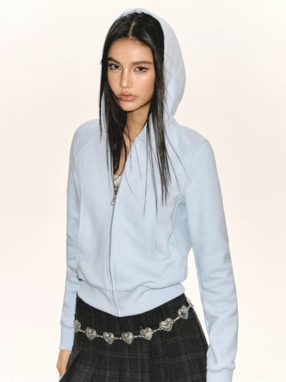 Ariseism American retro short hooded sweatshirt jacket for women in autumn and winter