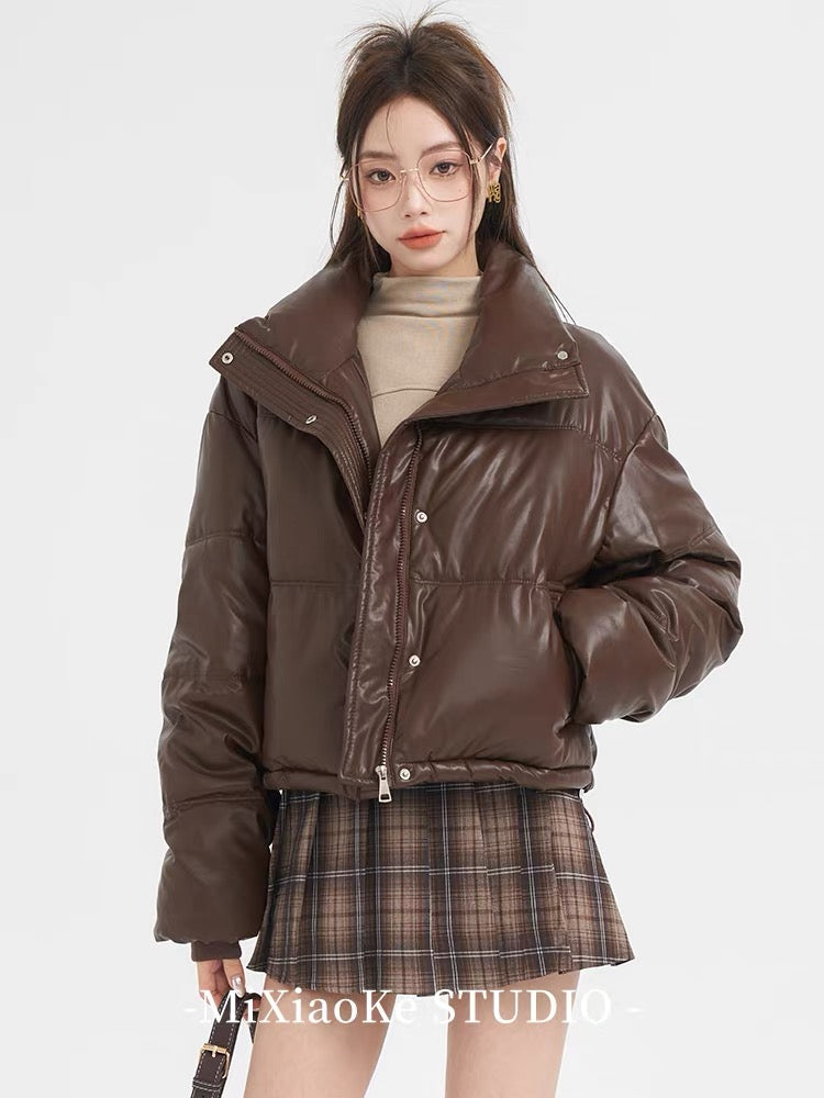 Mi Xiaoke Merard Brown Short Down Jacket Coat Women's Winter Thickened Parka Coat Cotton Coat Puffer Jacket