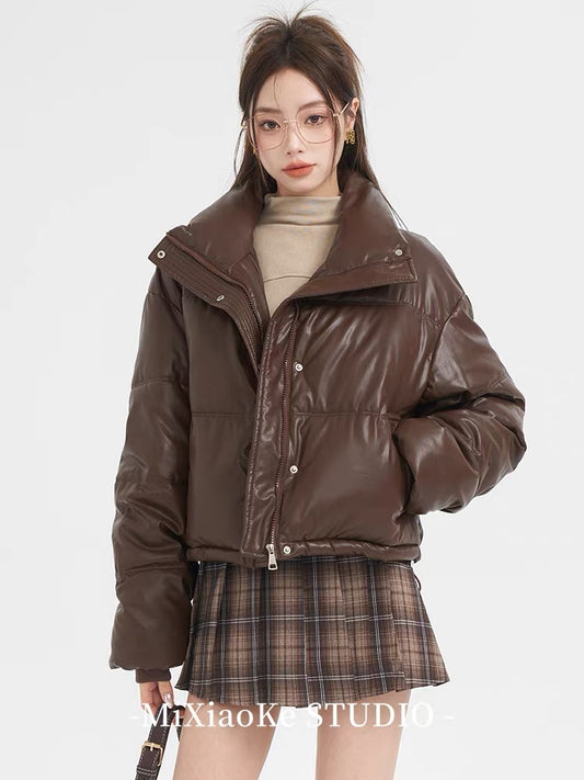 Mi Xiaoke Merard Brown Short Down Jacket Coat Women's Winter Thickened Parka Coat Cotton Coat Puffer Jacket