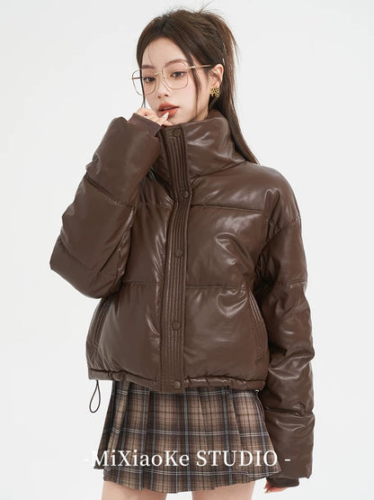 Mi Xiaoke Merard Brown Short Down Jacket Coat Women's Winter Thickened Parka Coat Cotton Coat Puffer Jacket