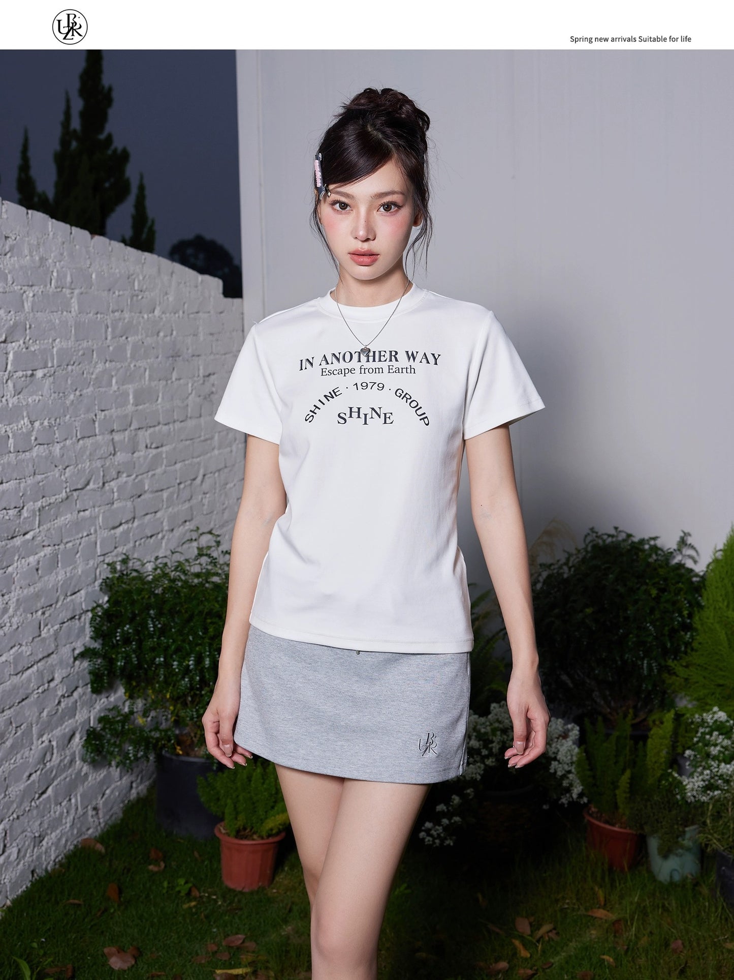 Beikastudios black T-shirt women's right shoulder short-sleeved summer new letter print short casual round neck half-sleeved t