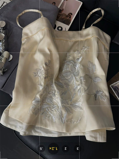 New Chinese style embroidered camisole vest female Han element national style retro gentle style summer new style temperament inner top