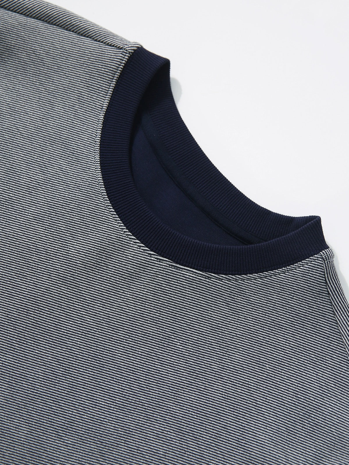 [QZQ780501MG] Xiaohange Lazy Style Sleeveless Gray Bottom Blue Twill Round Neck Dress for Women