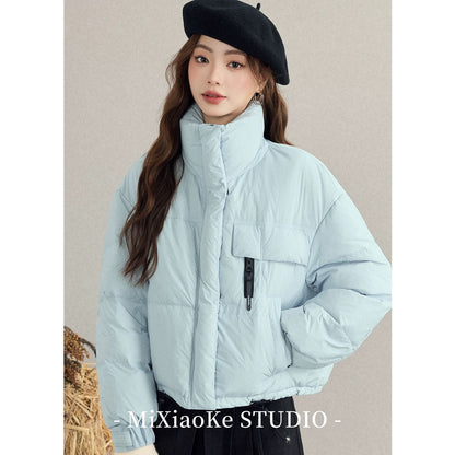 Mi Xiaoke Short Down Jacket, Elegant Stand Collar Warm Cotton Coat for Women, Autumn and Winter, Petite, Warm Puffer Jacket