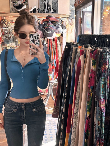 JMSHOP long-leg proportion-killing low-waisted micro-flared pants, versatile and slimming, autumn new elastic slim jeans for women